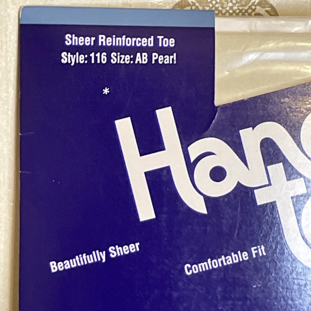 Hose Pantyhose Nylon NIP | 2 AB Size w Reinforced Toe | Silky Sheer & Pearl Shee